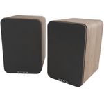 Altoparlanti-amplificati-da-circa-60-W-RMS-Bluetooth-5.0---Custodia-in-legno---RCA-ottico-coassiale-USB---Include-staffa-a-parete---Colore-legno