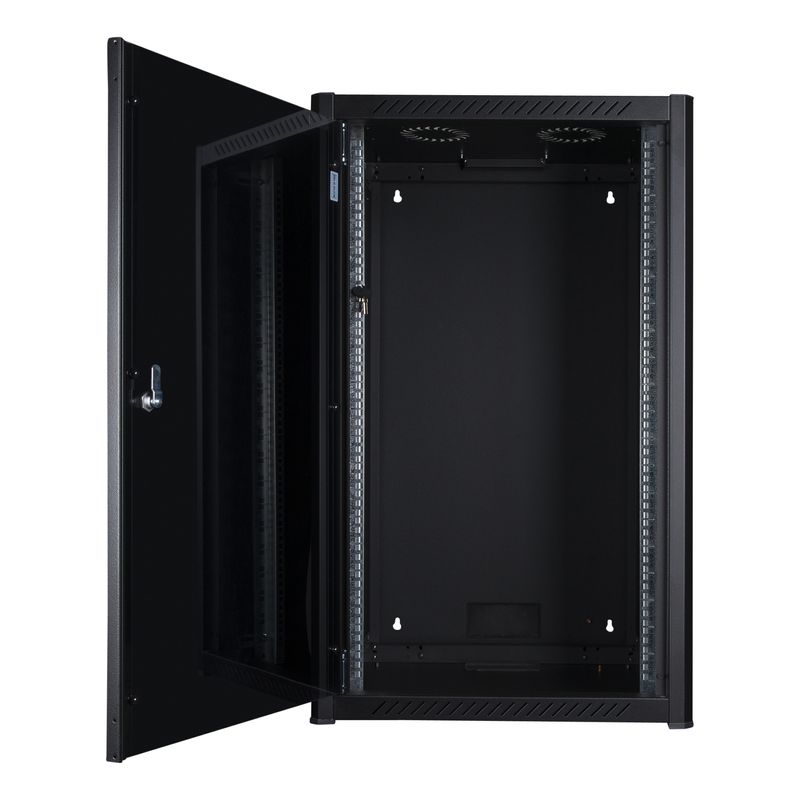 LOGON-RWM20U56BL-rack-20U-Da-parete-Nero--19--20U-Rack-Wall-Mount-600---x-560-x-1000mm---Black---Warranty-60M-