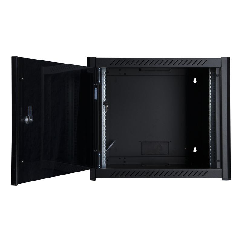 LOGON-RWM09U56BL-rack-9U-Da-parete-Nero--19--9U-Rack-Wall-Mount-600-x---560-x-512mm---Black---Warranty-60M-