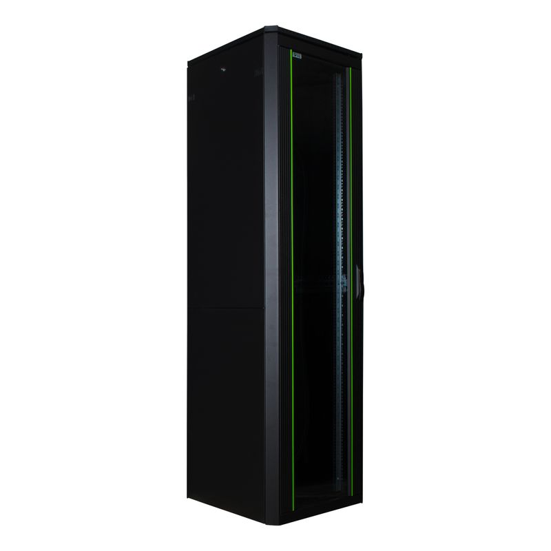 Armadio-a-terra--46U-dimensioni-WxDxH-600x600x2231mm-glass-door-color-RAL9005