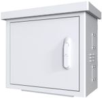 Lanview-RCCTV002-rack-0U-Bianco--Midi-Radius-Pole-Mounted-CCTV---Cabinet-For-4-cameras-600-x---300-x-550mm---White---War