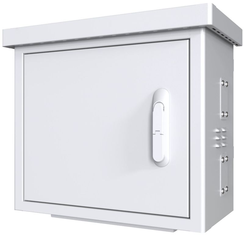 Lanview-RCCTV002-rack-0U-Bianco--Midi-Radius-Pole-Mounted-CCTV---Cabinet-For-4-cameras-600-x---300-x-550mm---White---War