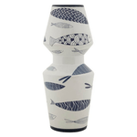 Vaso Ceramica Doppio Pesci cm diam 14X34 - FISH DOUBLE