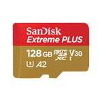 Sandisk EXTREME PLUS MICROSDXC 128GBSD - ADAPTER 200MB/S 90MB/S A2 C10 V3