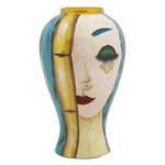 Vaso Ceramica Volto Piccolo cm diam 21X34 - ART FACE