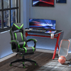 Vinsetto-Sedia-da-Gaming-Economica-Poltrona-Reclinabile-Con-Poggiapiedi-Regolabile-In-Altezza-Rotelle-Tessuto-71.5-×-68-×-114-123.5cm-Verde