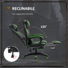 Vinsetto-Sedia-da-Gaming-Economica-Poltrona-Reclinabile-Con-Poggiapiedi-Regolabile-In-Altezza-Rotelle-Tessuto-71.5-×-68-×-114-123.5cm-Verde