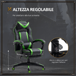 Vinsetto-Sedia-da-Gaming-Economica-Poltrona-Reclinabile-Con-Poggiapiedi-Regolabile-In-Altezza-Rotelle-Tessuto-71.5-×-68-×-114-123.5cm-Verde