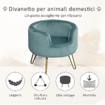 PawHut-Cuccia-di-Design-per-Gatti-o-Cani-fino-4kg-in-Metallo-Oro-e-Velluto-Verde-Petrolio-41.5x41.5x36.5cm