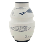 Vaso Ceramica Piccolo Pesci cm diam 15X24 - FISH