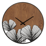 Orologio da Muro Super Legno/Foglia diam 60 cm - SUPER WOOD/LEAF