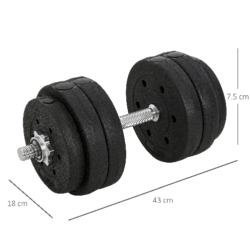 HOMCOM-Set-Manubri-Palestra-30kg--8x2.5kg-4x1.5kg--Pesi-Palestra-con-12-Dischi-da-1.5kg-2.5kg-Փ25mm-per-Allenamento-a-Casa