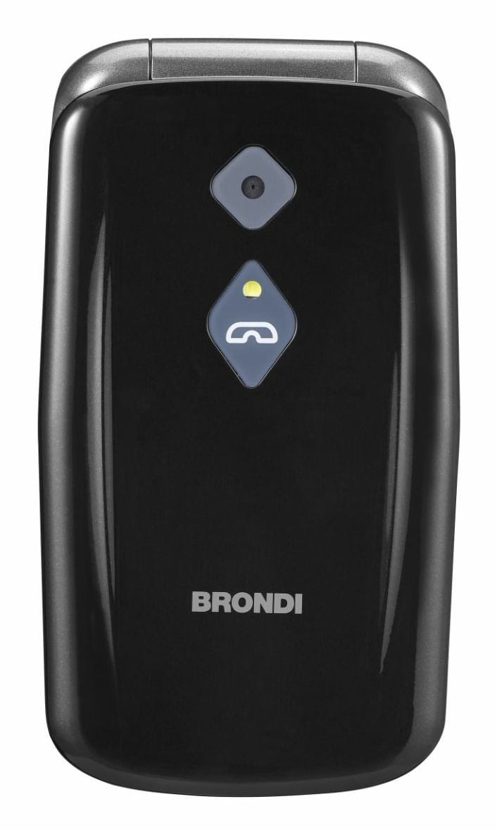 Brondi-Cellulare-Amico-Sicuro-Plus-Nero-Metal---Braccialetto-Sos-Incluso-Nella-Confezione