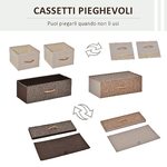 HOMCOM-Cassettiera-4-Cassetti-in-Tessuto-e-Ripiano-rigido-58x29x78.5cm-Legno