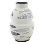 Vaso Ceramica Grande Pesci cm diam 21X31 - FISH