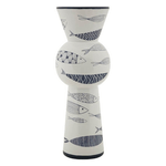 Vaso Ceramica Alto Pesci cm diam 14X38,5 - FISH TALL