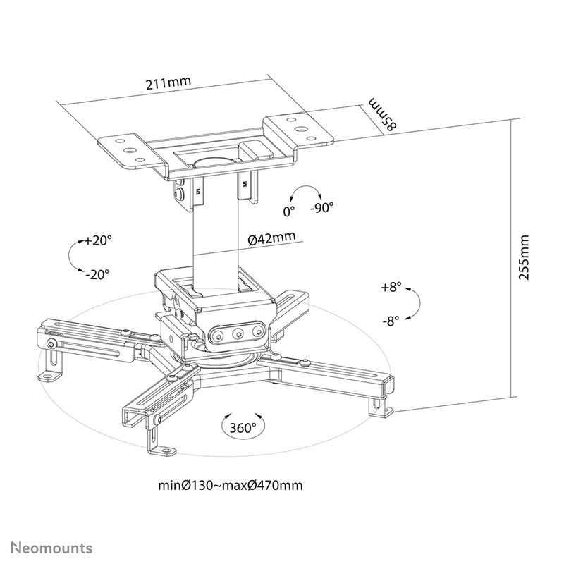 Neomounts-supporto-da-soffitto-per-proiettori