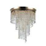 Maytoni Plafoniera Contemporaneo Cascade Metallo Oro 7 Luci Diffusori Vetro