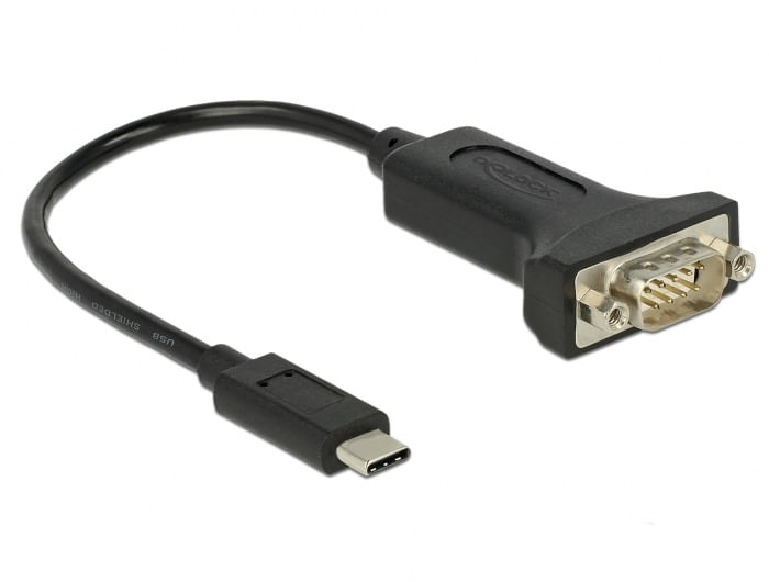 Delock-Adattatore-USB-Type-C--1-x-seriale-DB9-RS-232-15-cm-nero