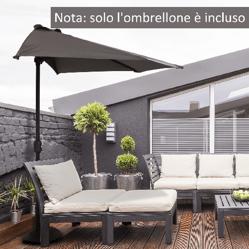 Outsunny-Ombrellone-Semicircolare-da-Parete-con-Manovella-in-Poliestere-e-Metallo-2.7x2.4-m-Grigio