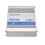 Teltonika TSW100 switch di rete Gigabit Ethernet (10/100/1000) Supporto Power over Ethernet (PoE) Blu, Metallico