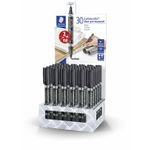 Staedtler Lumocolor 348 Espositore da 30 pennarelli indelebili a doppia punta - Asciugatura rapida - Colore nero