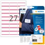 HERMA Nome speciale/tessuto - Seta acetato - autoadesivo adesivo rimovibile - Bianco con strisce rosse - 635 x 296 mm 54