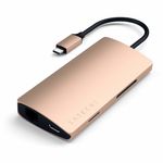 Satechi-ST-TCMA2G-Notebook-Dockingstation---Portreplikator-Verkabelt-Thunderbolt-3-Gold--ST-TCMA2G-