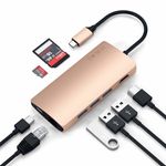 Satechi-ST-TCMA2G-Notebook-Dockingstation---Portreplikator-Verkabelt-Thunderbolt-3-Gold--ST-TCMA2G-