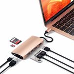 Satechi-ST-TCMA2G-Notebook-Dockingstation---Portreplikator-Verkabelt-Thunderbolt-3-Gold--ST-TCMA2G-