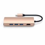 Satechi-ST-TCMA2G-Notebook-Dockingstation---Portreplikator-Verkabelt-Thunderbolt-3-Gold--ST-TCMA2G-