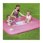 Trade Shop Traesio-piscina Gonfiabile Rettangolare 165 X 104 X 25 Cm Con Fondo Gonfiabile Bambini -