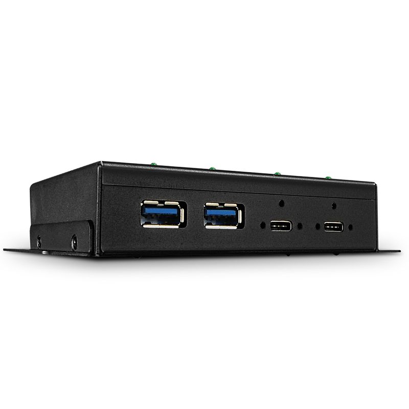 Lindy-43094-hub-di-interfaccia-USB-3.2-Gen-2-3.1-Gen-2-Type-C-10000-Mbit-s-Nero--4-Port-Usb-3.1-Gen-2-Type-C---Metal-Hub