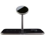 Intenso-Magnetic-Wireless-Charging-Stand-Mb13-3-In-1-Magsafe-Compatibility-Output-15W-Black