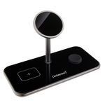 Intenso-Magnetic-Wireless-Charging-Stand-Mb13-3-In-1-Magsafe-Compatibility-Output-15W-Black