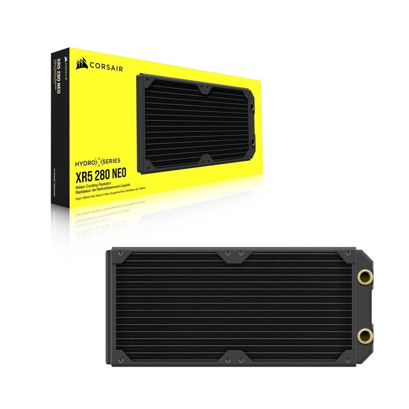 Corsair-XR5-240-NEO-Radiatore--Corsair-Hydro-X-Series-XR5-NEO-240mm-Dual-Fan-Water-Cooling-Radiator-CX-9032002-