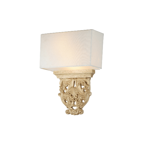 Applique-Da-Parete-Classico-Albero-Metallo-Tortora-Acrilico-2-Luci-E14-40W