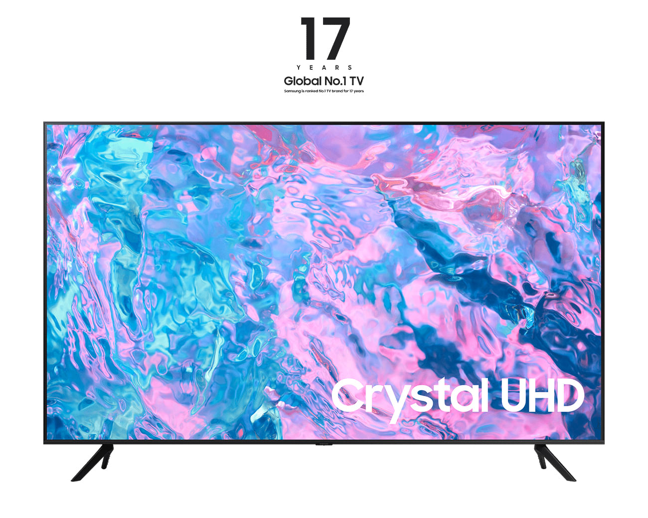 Samsung Series 7 TV UE55CU7170UXZT Crystal UHD 4K, Smart TV 55" Processore Crystal 4K, OTS Lite, Black 2023