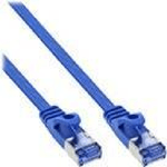 InLine Patch Cable flat, U/FTP, Cat.6A, blu, 1m