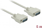 DeLOCK---Kabel-seriell---DB-15--M--bis-DB-15--M----5-m---Daumenschrauben---beige