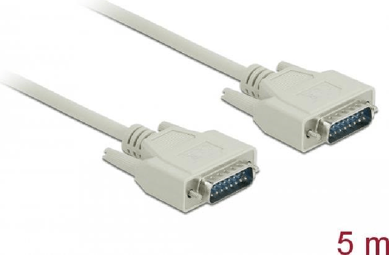 DeLOCK---Kabel-seriell---DB-15--M--bis-DB-15--M----5-m---Daumenschrauben---beige