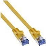 InLine Patch Cable flat, U/FTP, Cat.6A, giallo, 1m