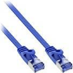 InLine Patch Cable flat, U/FTP, Cat.6A, blu, 3m