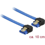 Delock Cavo Delock Presa SATA 6 Gb/s angolata sotto  Presa SATA angolata sotto 10 cm blu con clip dorate (85094)