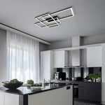 Lampadario-A-Sospensione-Moderno-Line-Metallo-Nero-Acrilico-3-Luci-Led-80W