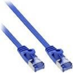 InLine Patch Cable flat, U/FTP, Cat.6A, blu, 10m