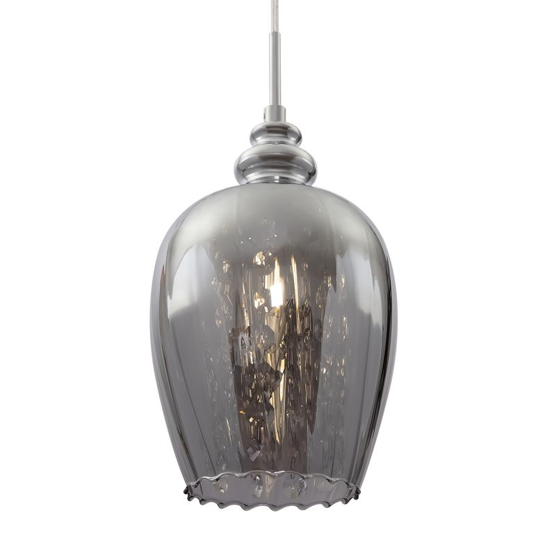 Lampadario-A-Sospensione-Moderno-Blues-Metallo-Argento-Vetro-1-Luce-E14-40W