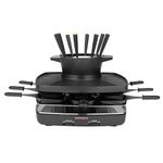 Gastroback Raclette Fondue Set Family And Friends griglia per raclette 8 persona(e) 1200 W Nero