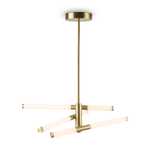 Maytoni Lampadario A Sospensione Moderno Axis Alluminio Oro Acrilico 3 Luci Led 28W