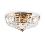 Plafoniera-Contemporanea-Facet-Metallo-Oro-6-Luci-Diffusori-Vetro